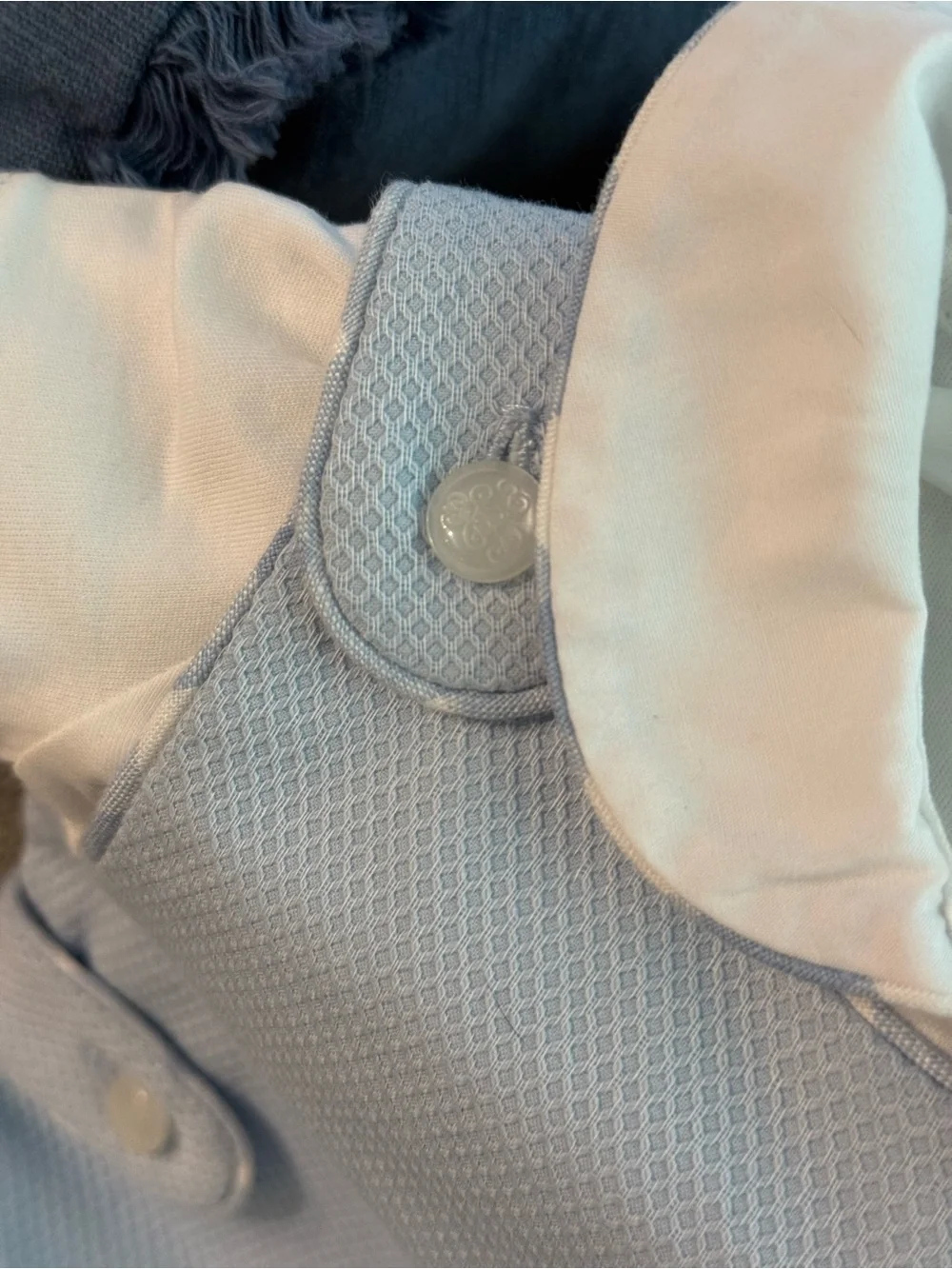 NWT Polo Ralph Lauren Baby Blue 2 Piece Shortall Set 3M SS20 Sample Rare